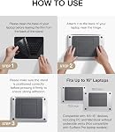 MOFT Laptop Stand for Desk, Adhesive Laptop Stand with 2 Adjustable Angles, Foldable & Portable Computer Stand Riser Compatible with MacBook Air&Pro, MacBook Neo, and More Laptops 11.6"-16", Jet Black
