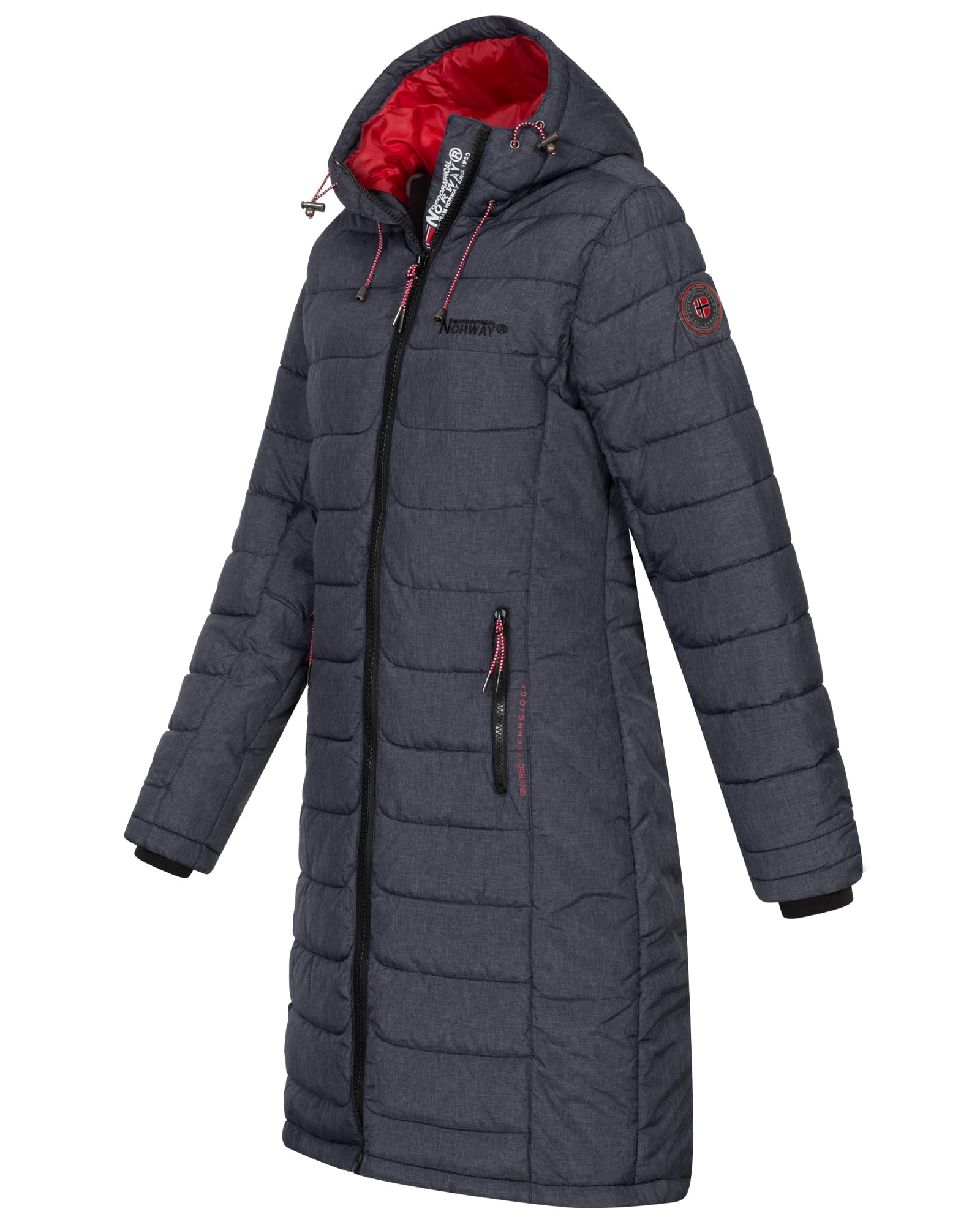 Geographical Norway Damen Winter Jacke Stepp Mantel Lange Steppjacke Wintermantel parka FVS Production H-H