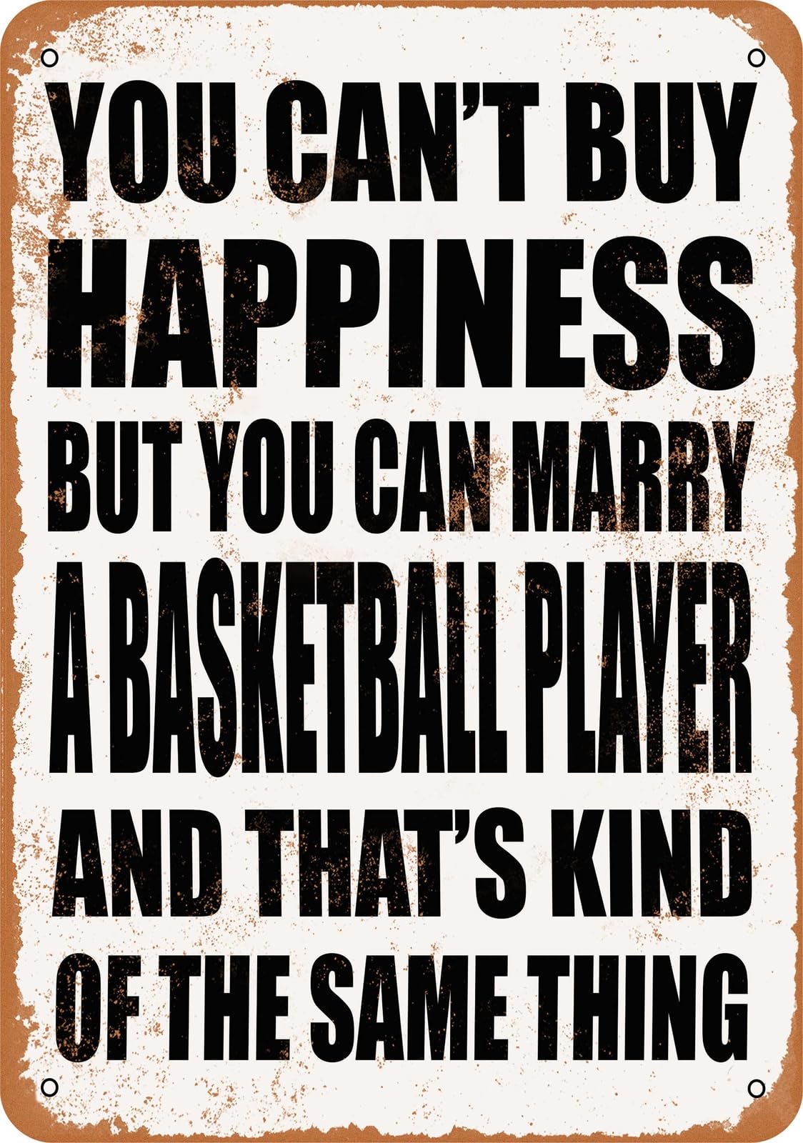 Metal Sign - Marry a BASKETBALL PLAYER - Vintage Look home decor