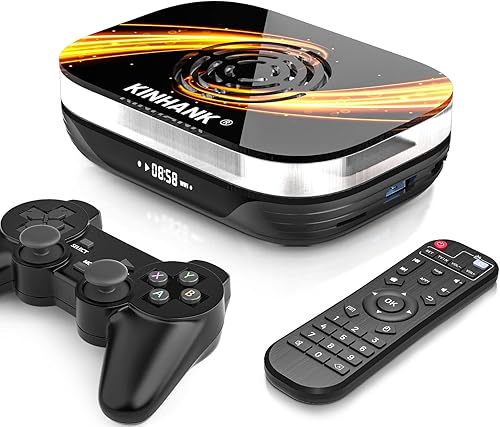 KINHANK Super Console X3 Plus - Consola de juegos retro, 91,000 juegos integrados, chip S905X3 de 1.9 GHz Cortex-A55 CPU, sistema Emuelec 4.5Android