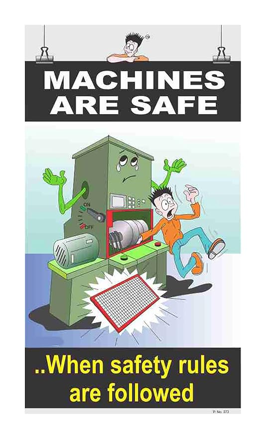 Posterkart Safety Poster Machine Safety Rules, 66 cm x 36 cm x 1 cm