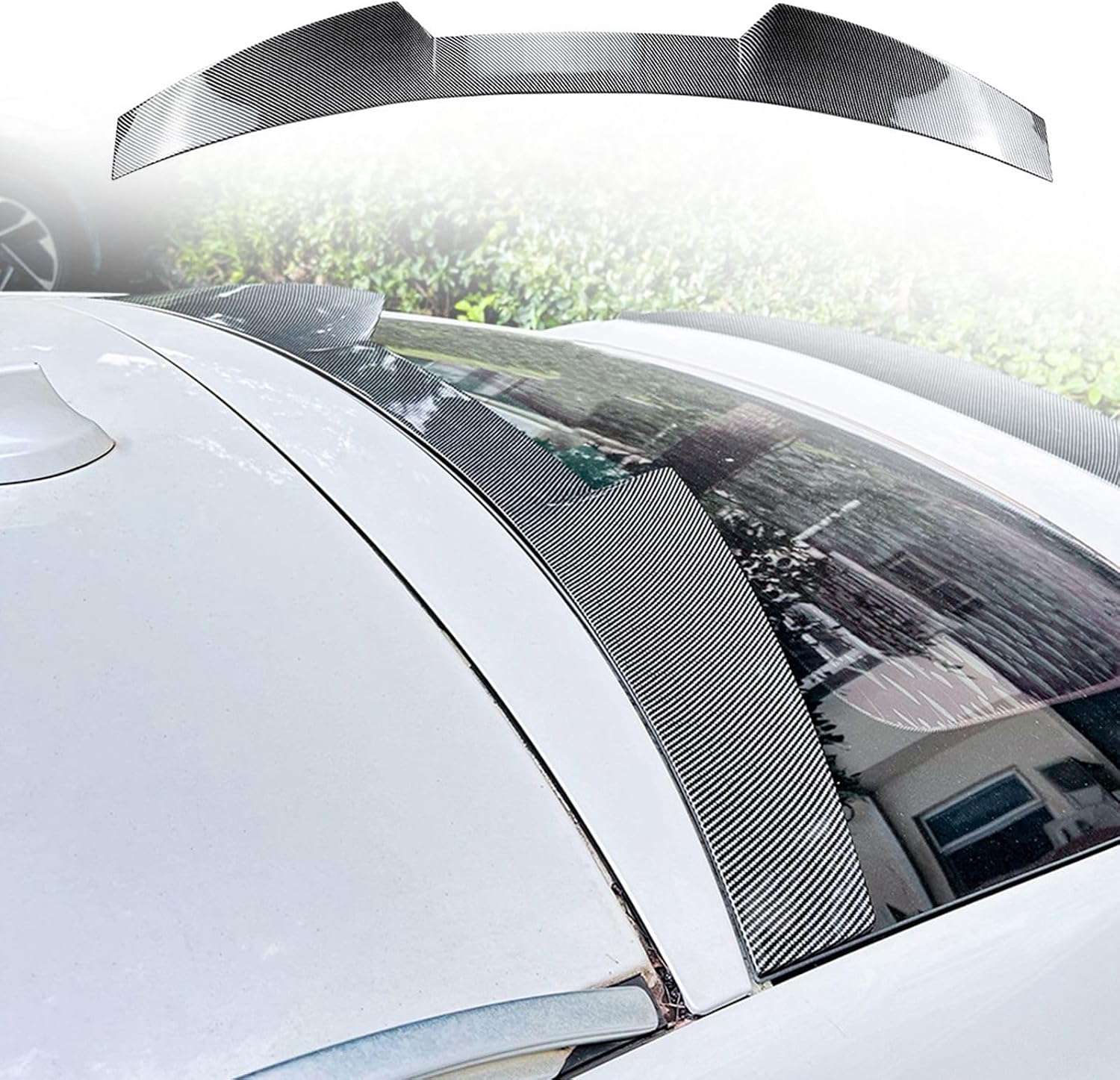 Car Rear Roof Spoiler Wing Compatible with BMW X4 F26 2014-2018, Carbon Fiber Look Rear Window Roof Spoiler Visor Wing