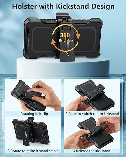 Miniatura 7 de SOiOS Funda para iPhone 16e 2025 Funda para iPhone 13 iPhone14 con clip para cinturón y soporte  Funda protectora de grado militar a prueba de