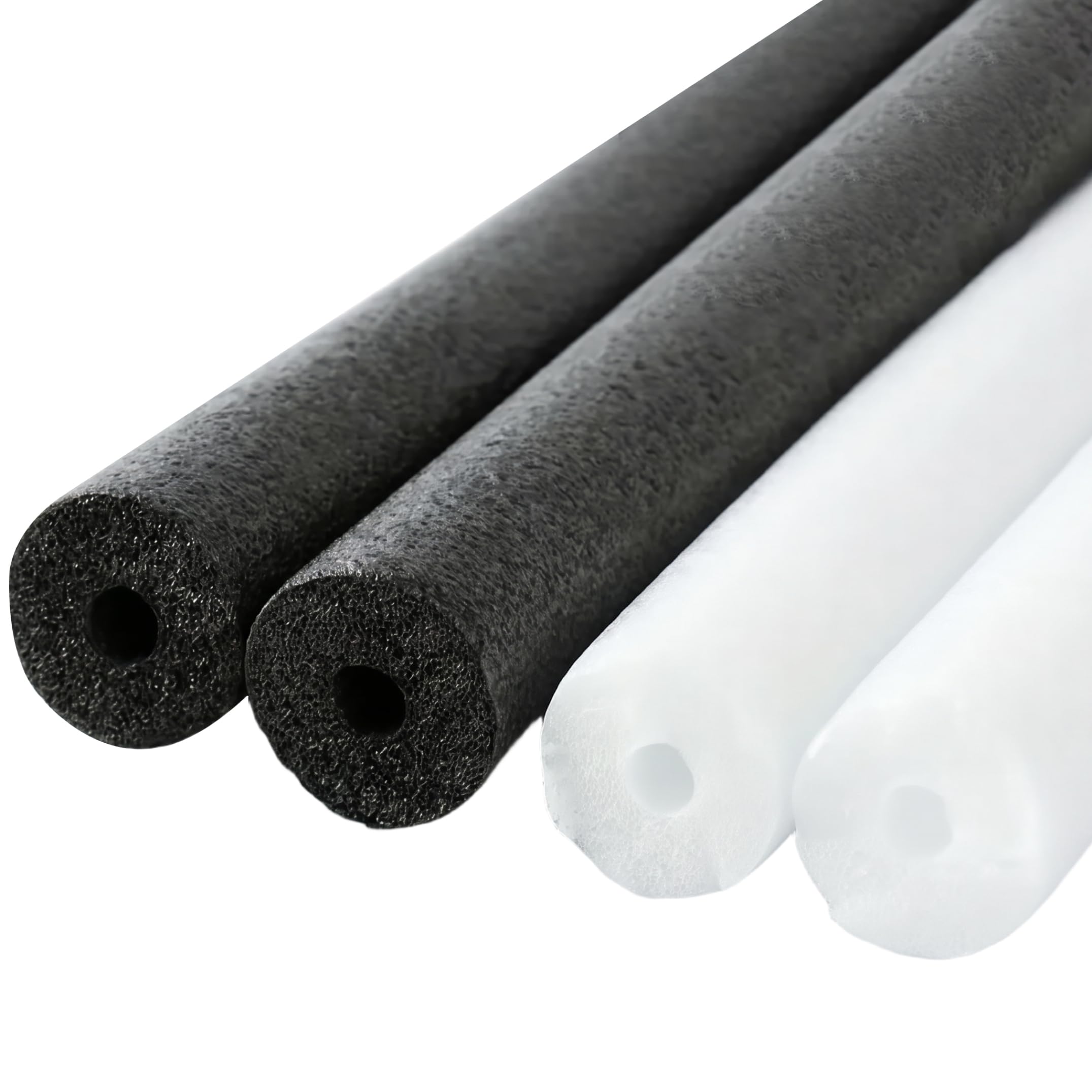 Confezione da 4 Noodles per Piscina in Schiuma, Noodles per Piscina Vuoti e Galleggianti Aiuto Sicuro Assorbente per attività Acquatiche, Bianco e Nero
