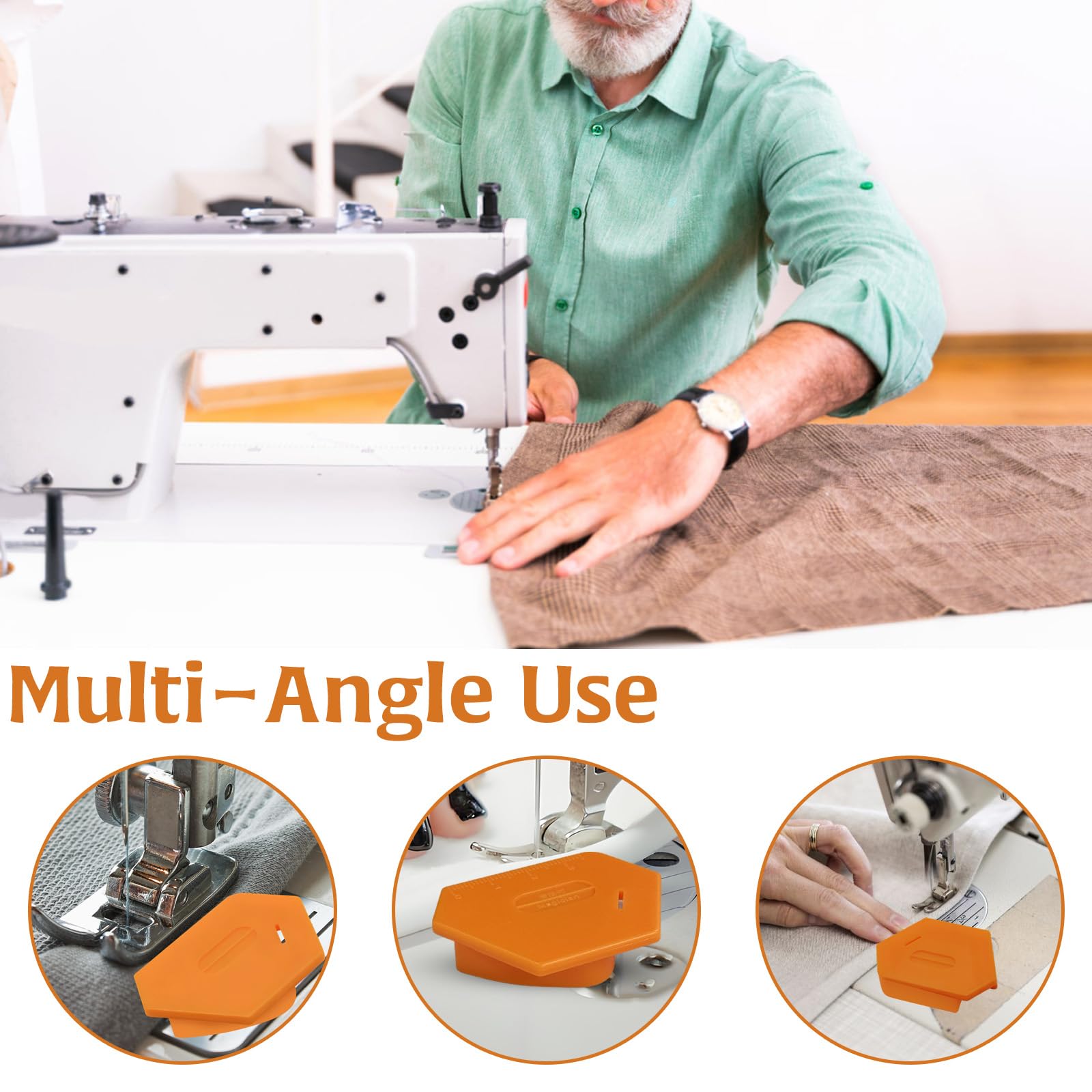 Goktvai 3 Pezzi Guida Cucitura Magnetica 2 In 1 – Con Scucitore Incorporato – Accessorio Universale Per Macchina Da Cucire