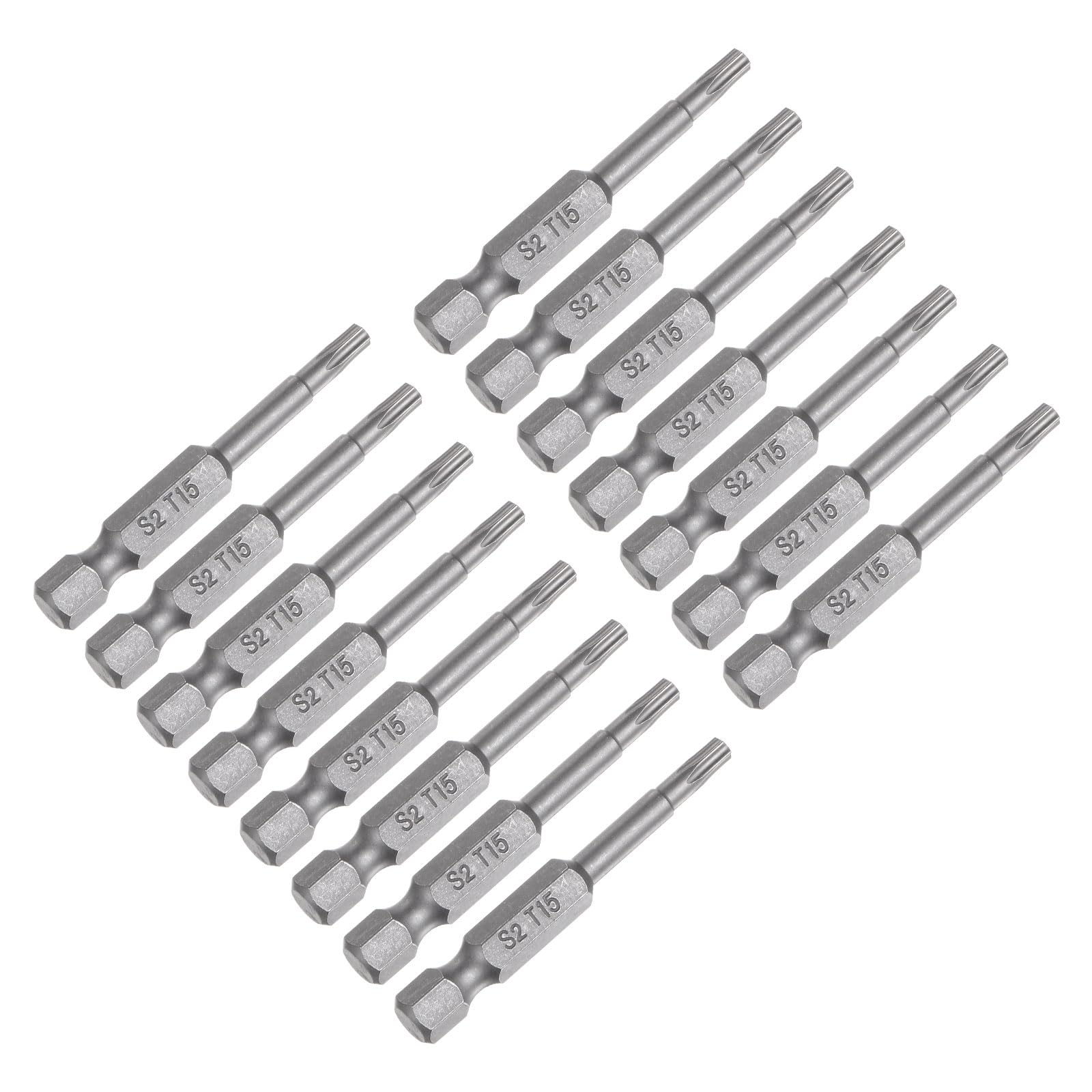 Uxcell T15 Torx-Bits Magnetisch – 1/4 Zoll Sechskant, 15 Cm Länge, S2-Stahl, 5er-Set