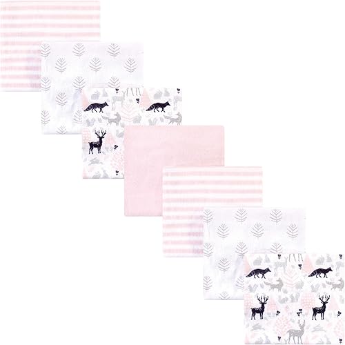 Miniatura 124 de Hudson Baby Paquete de 7 mantas receptoras unisex de franela de algodón para bebé, Dino Friends, talla única Abeja,Azul Verde Dino,Azul