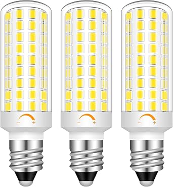 JDE11 T4 Candelabra Bulbs Dimmable 5W 120V Daylight White 6000K 3-Pack