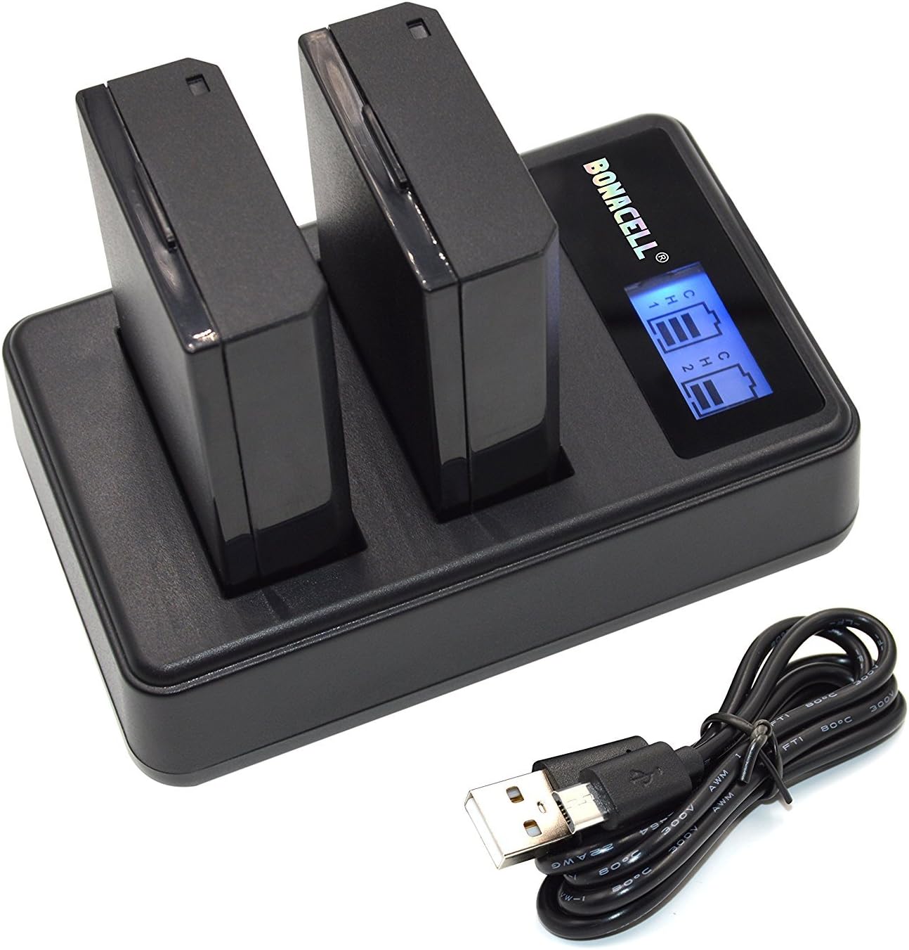 Canon Eos Rebel T6 FirstPower LP-E10 Battery 3-Pack Charger For