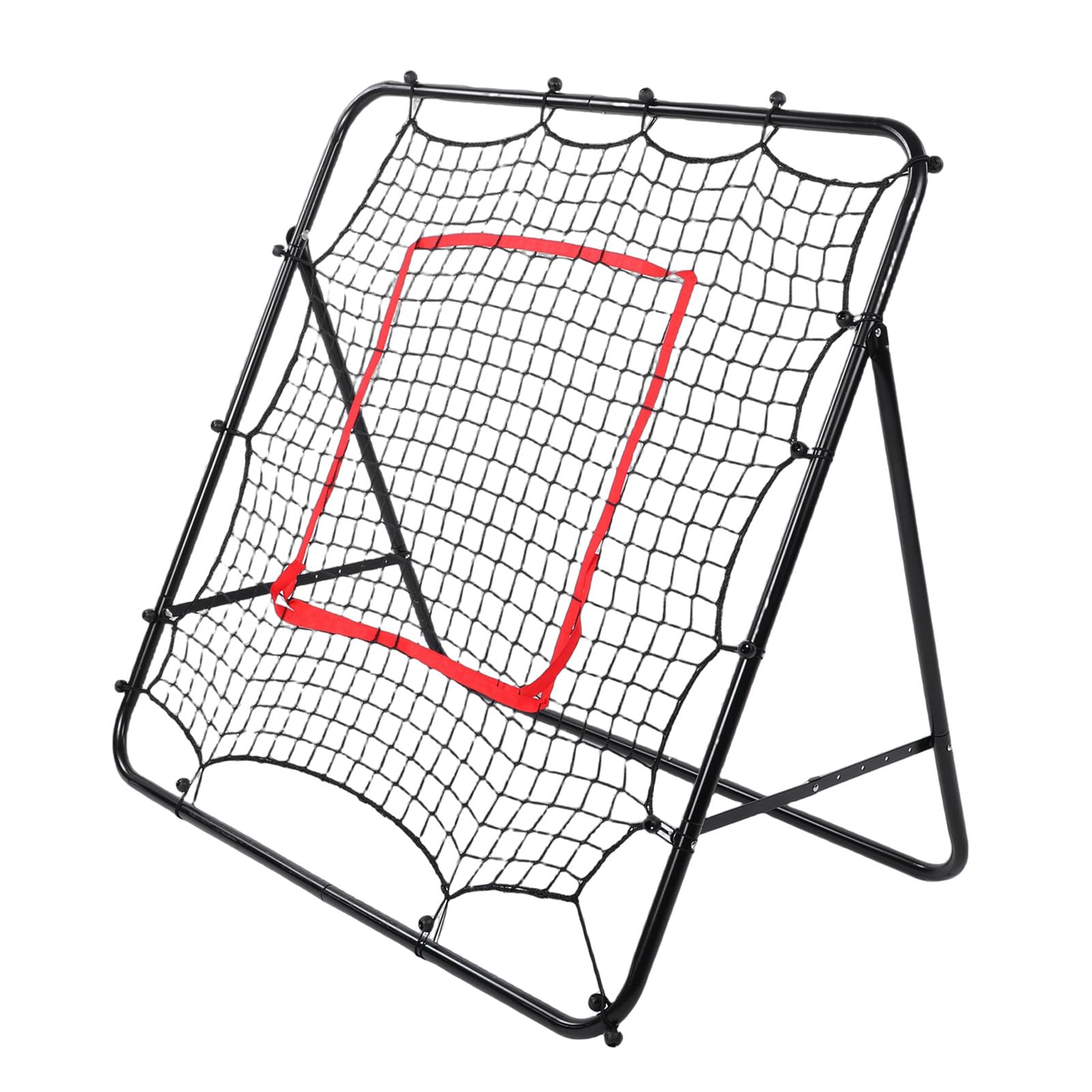 Red de Béisbol Plegable de Fácil Montaje, Red de Marco de Acero Resistente, de Rebote Ajustable de PE para Entrenamiento de Voleibol y Fútbol