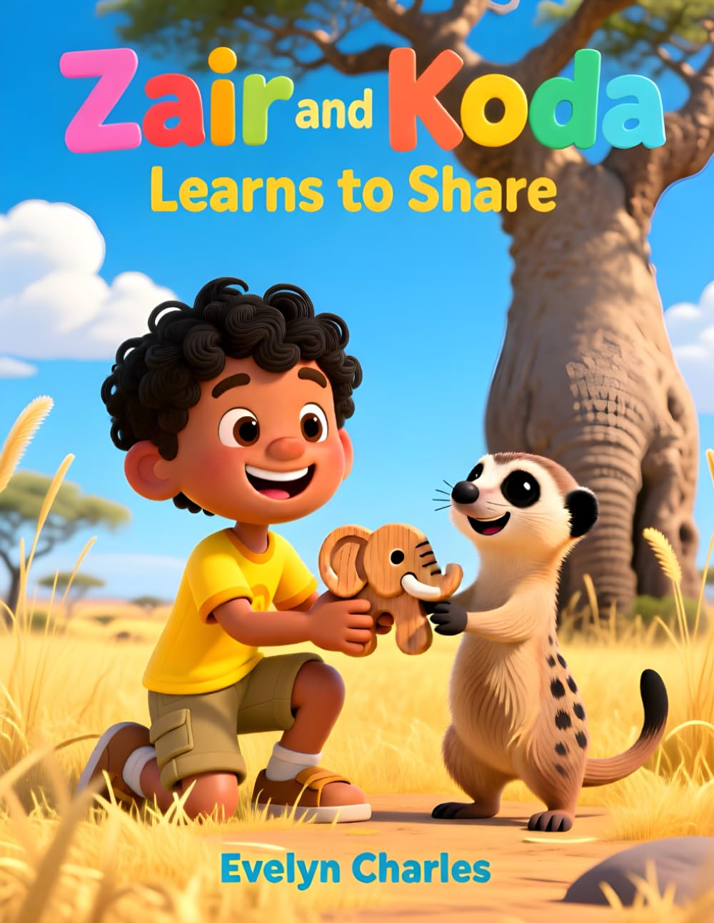 Zair and Koda Learns to share - children bedtime Story Book