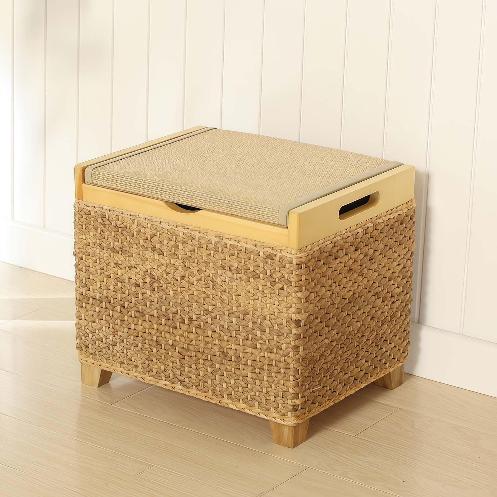 Banc de rangement pour entrée étroite afin de ranger chaussures et linge sale