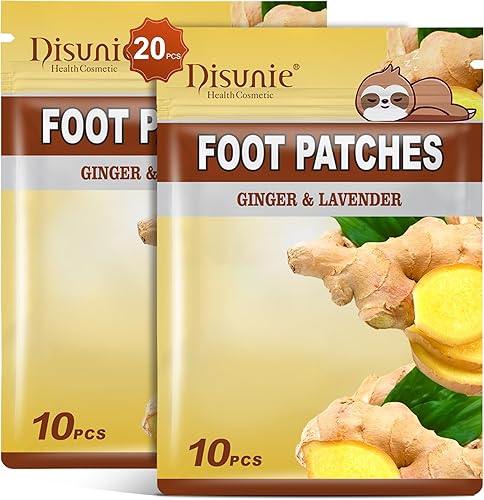 Miniatura 1 de Disunie Almohadillas para pies vinagre de bambú natural y jengibre en polvo para aliviar el dolor y el estrés y mejorar el sueño almohadillas de