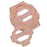Replacement Bezel Face Plate Smartwatch Case 6.55 CWT. VVS/1 Simulated Diamond 14K Gold Finish Compatible with Casio G-Shock GA100 Watch Insert Cover Case (Rose Gold/Pink Zirconia)