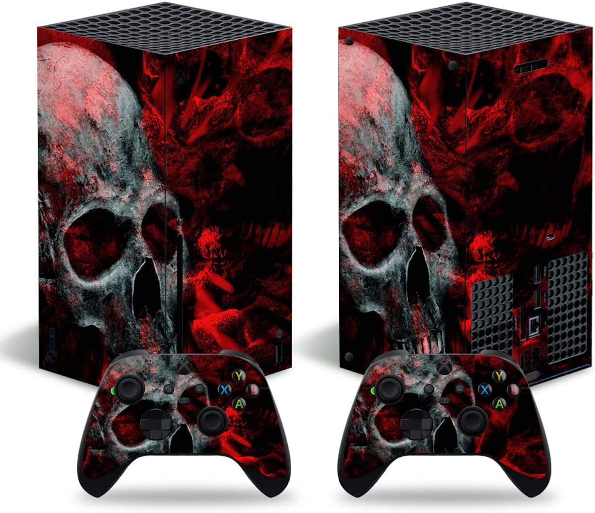 Full Body Vinyl Skin Decal Sticker Cover for Series X Console & Controllers - Orange Space : Video Games