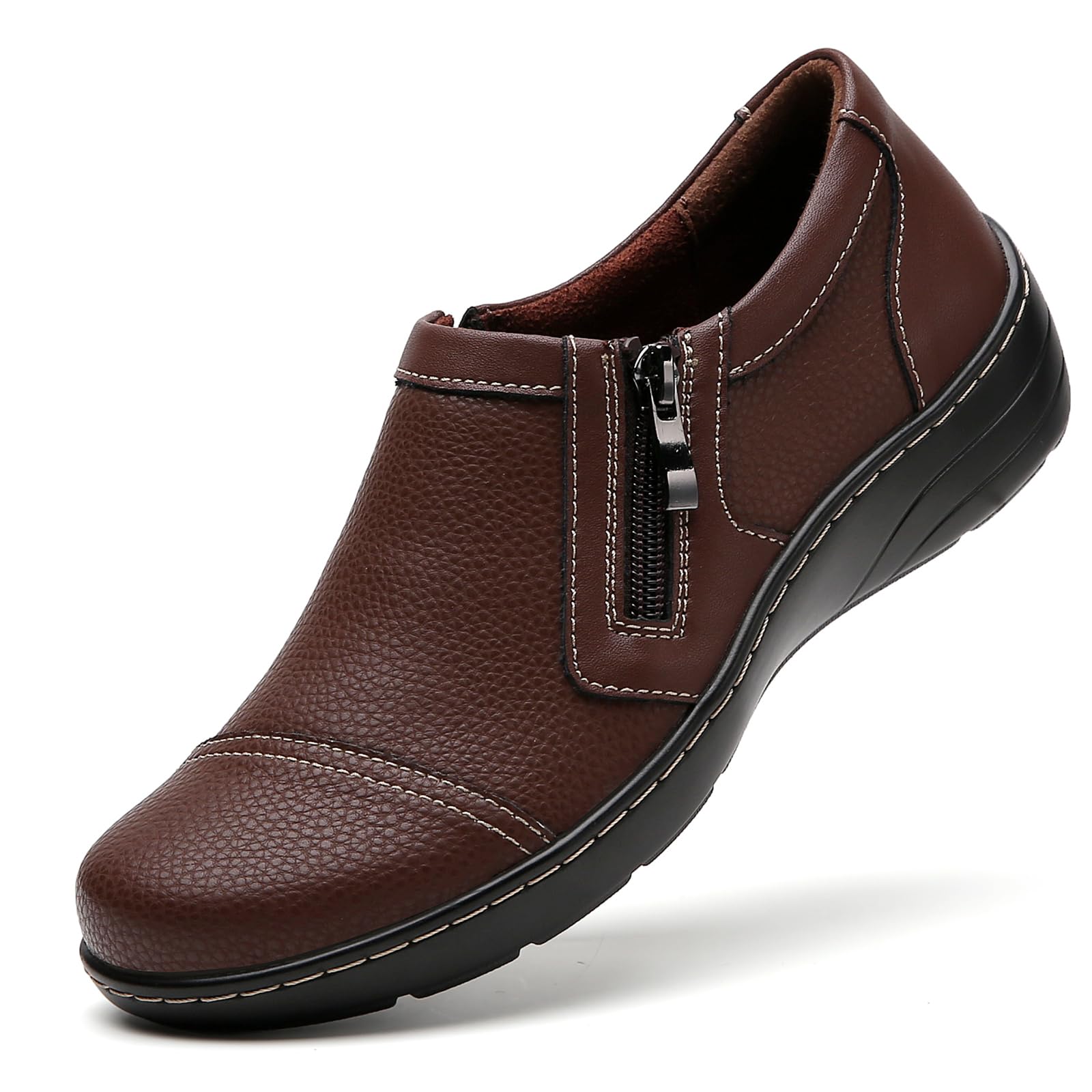 QAE Loafers for Women Comfort Women's Loafers & Slip-Ons Orthopedic Lightweight Business Casual Dressy Walking Work Flat Slip-On Shoes for Ladies