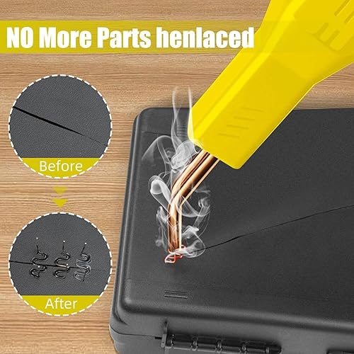Miniatura 5 de Soldador de Plástico de 200W, 2000 Grapas 10 Piezas Papel de Lija, Kit de Soldadura de Plástico, Alicates Estuche de Transporte Personalizado,