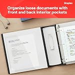 2 Inch Staples Better View Binder with D-Rings, White