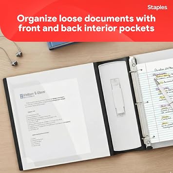 Staples Better Binder 2-Inch 3-Ring Binder, White Heavy-Duty Binder for School & Office Organization
