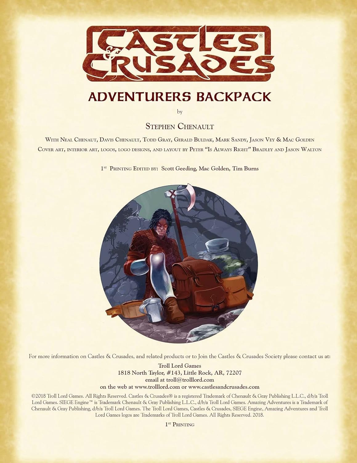 Troll Lord Games Castles & Crusades-Adventurers-Backpack - Image 2