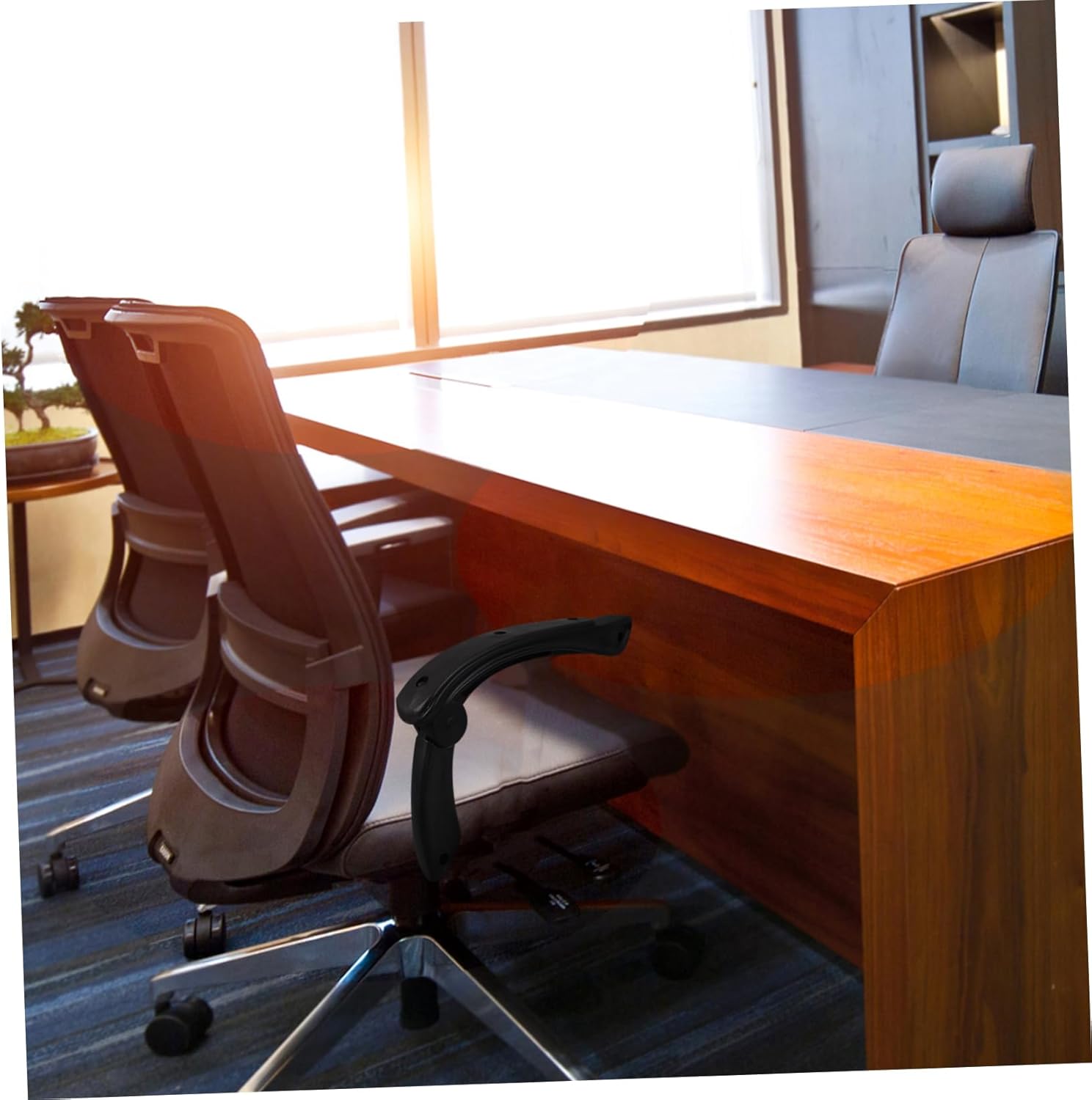 1 Pair Sturdy Arm Rests for Waiting Room Chairs Professional Chair Parts Wear-Resistant Plastic