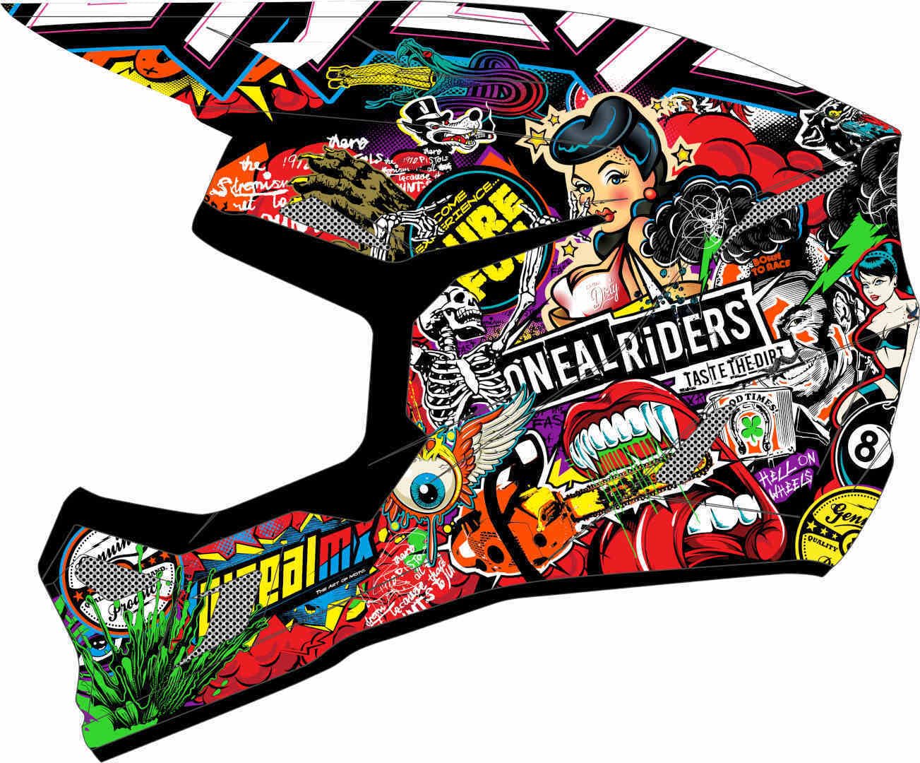 O'NEAL | Casco Motocross | MX Enduro | Calotta in ABS, standard di sicurezza ECE 22.06, Aperture di ventilazione per un raffreddamento ottimale | Casco 3SRS CRANK V.24 Junior | Junior | Multi