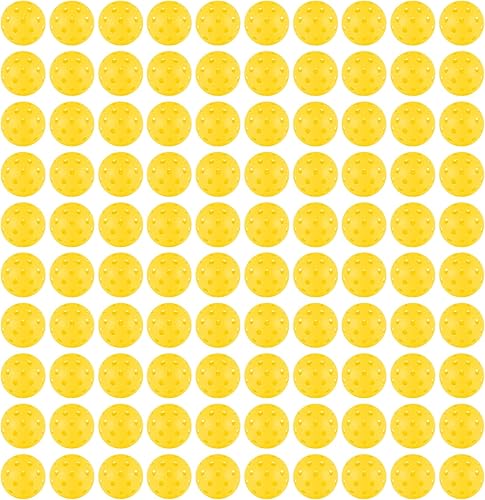 Miniatura 1 de 46122050100 pcs Pickleball Balls,40 Hole Indoor Pickleball Balls,8mm Precision Drilled-Spaced Pickle Ball Set-Profession Plastic Ball for