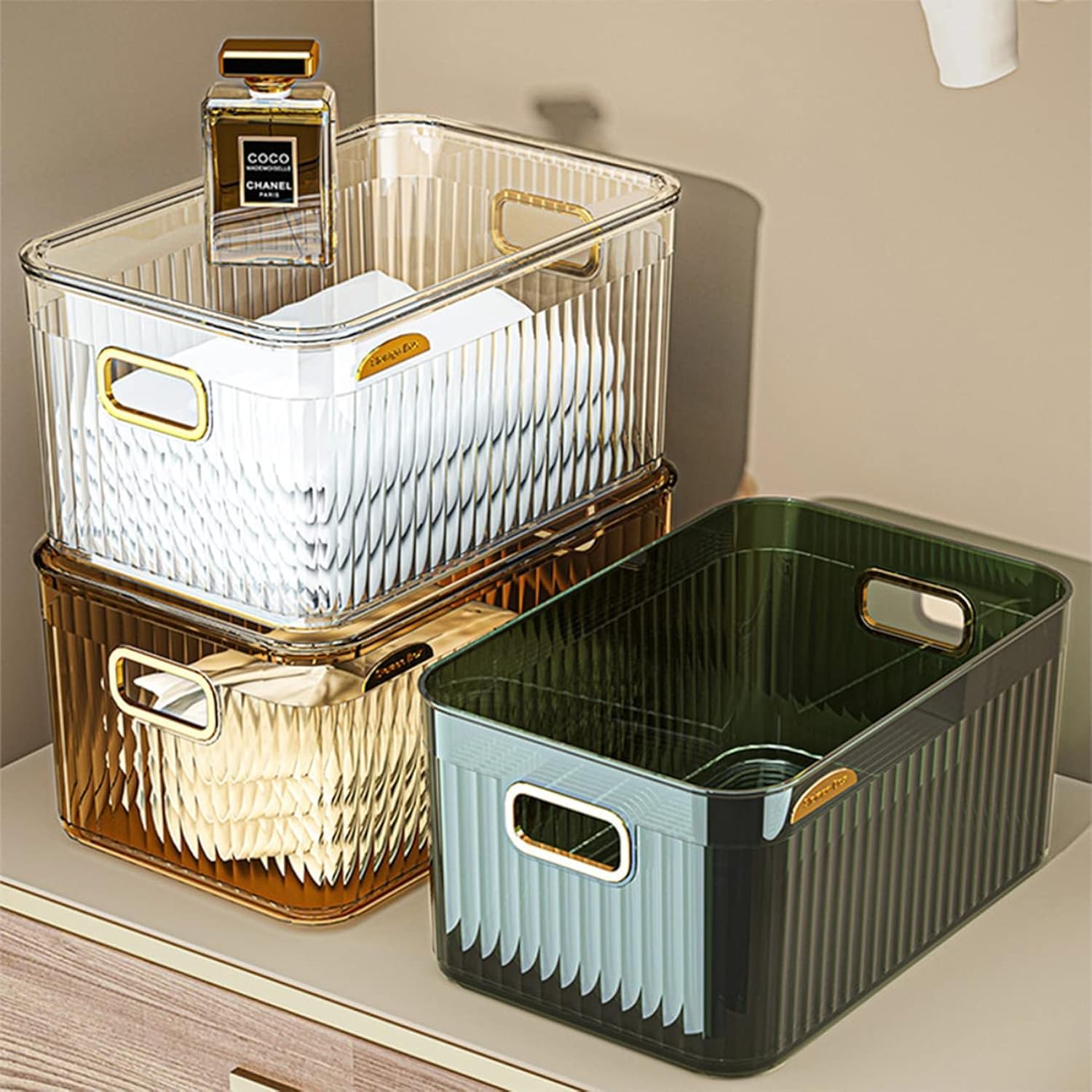 Multifunctional Clear Plastic Storage Box, Large Capacity Storage Box, Storage Box, Storage Box with Lid, Indoor and Outdoor Storage Box. (Transparent XL)