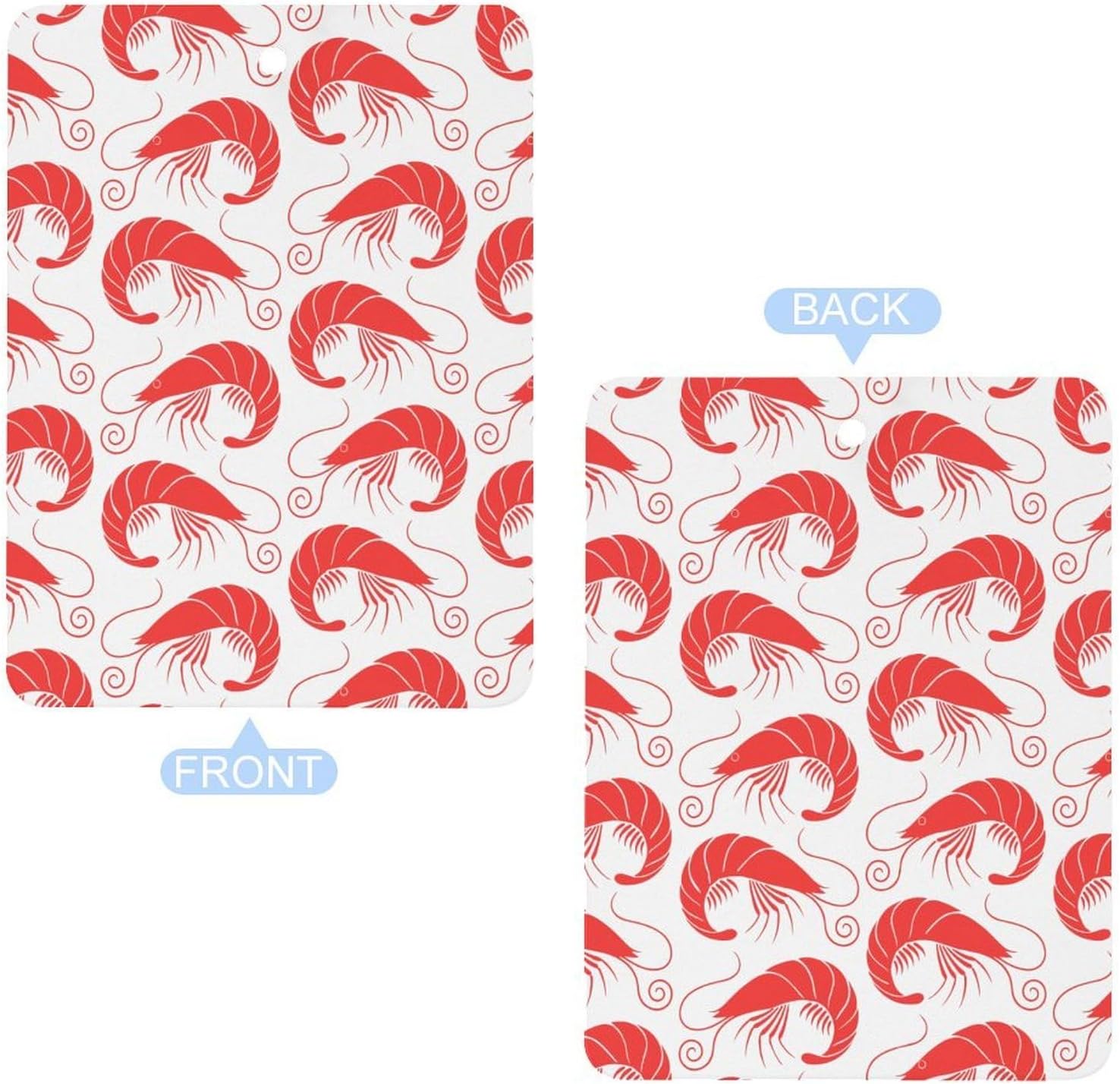Sea Shrimp Pattern Car Air Freshener Hanging Car Scent Cards Decor Interior Accessories