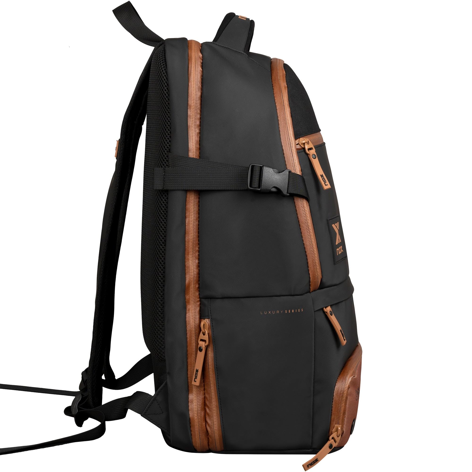 NOX Mochila LUXURY OPEN SERIES negro/marrón