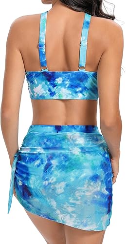 Miniatura 6 de Traje baño femenino 2 piezas Traje baño Estampado hawaiano femenino natación camuflaje Sujetador Playa Traje Bikini