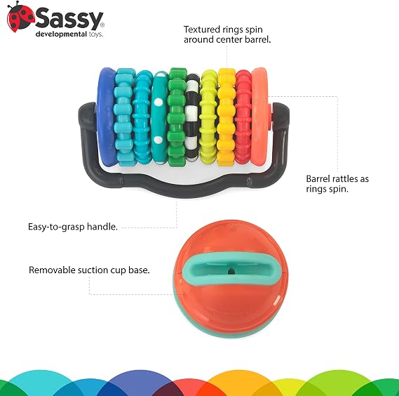 Sassy Eco Rings Around Tray Toy | Made Green with Plant-Based Plastic | 6+ Months