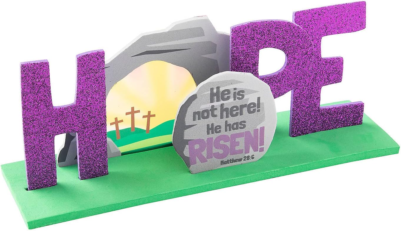 Fun Express 3D Jesus is Not Here Sign Craft Kit - Makes 12