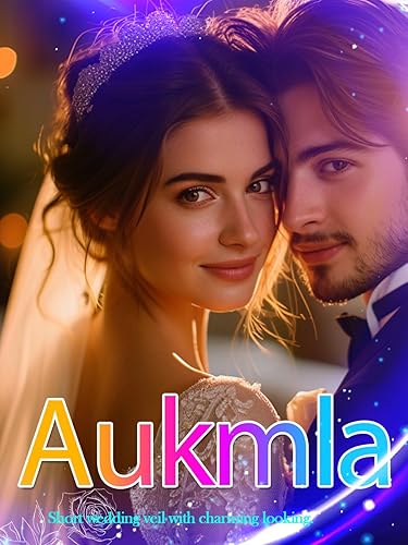 Miniatura 3 de Aukmla Velo de novia corto de 1 nivel, longitud de hombro con peine (15.74 pulgadas)