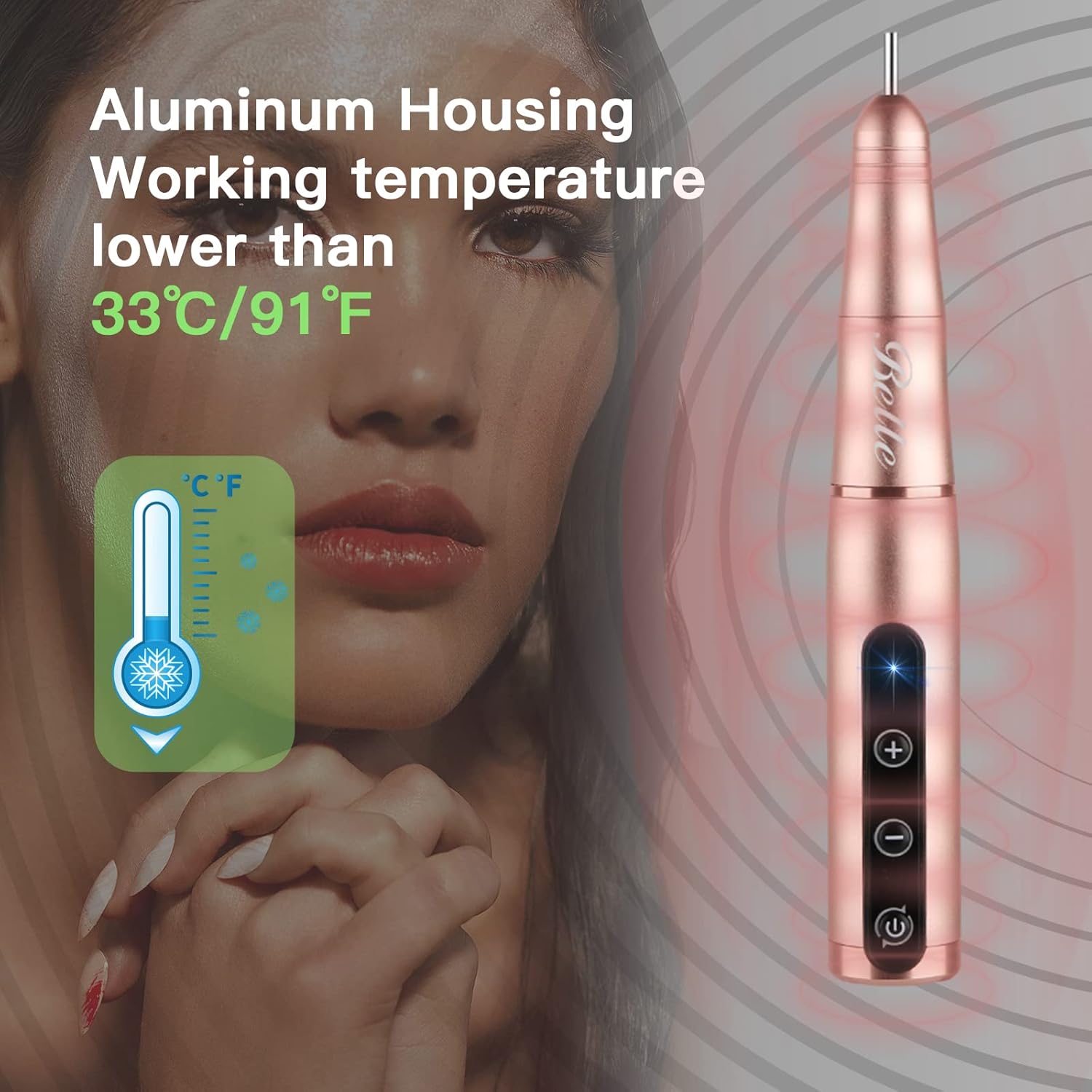 Cordless Nail Drill for Acrylic Nails,Belle Wireless Electric Efile with Bits and Sanding Bands,Portable Rechargeable Nail Machine File for Manicure Pedicure : Beauty & Personal Care