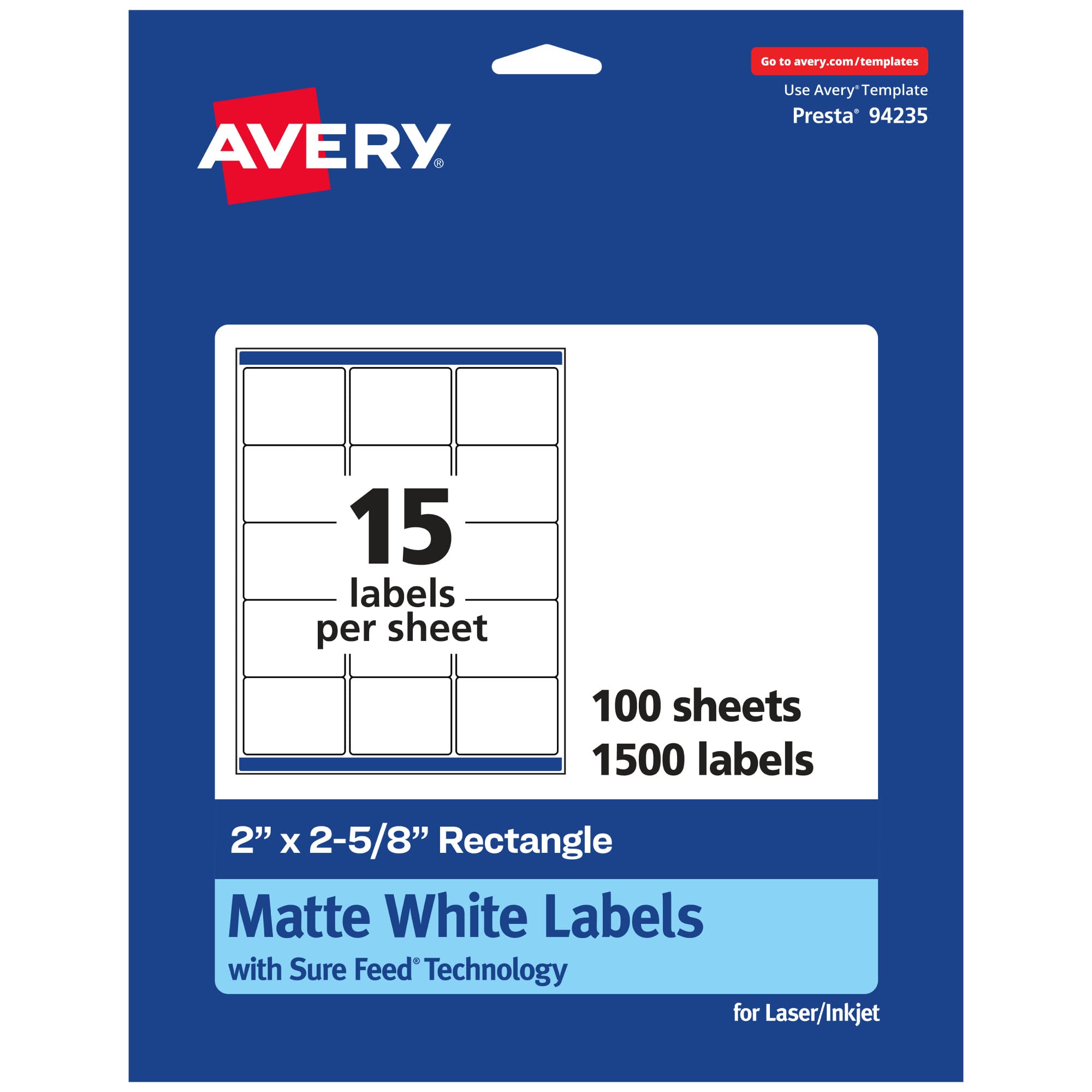 Etiquetas Avery Blancas Mate Festoneadas Rectangulares Con Alimentaci N Segura 2 X 3 200 Etiquetas Blancas Mate Imprimibles 408858298