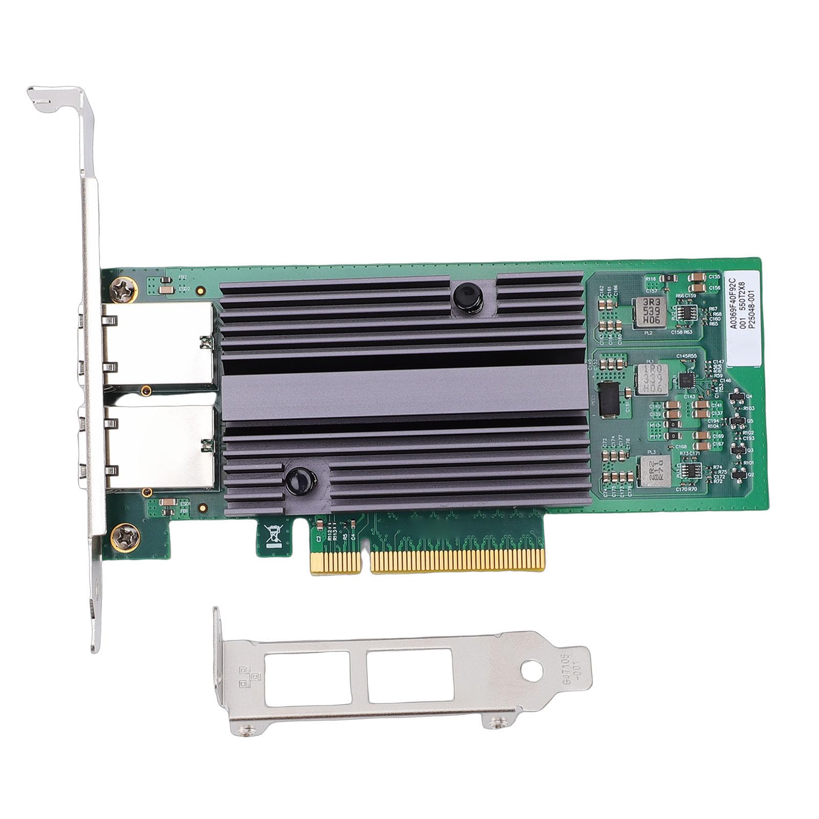 Fabater Podwójne Porty RJ45 Karta Sieciowa 10 Gb Niski Pobór Mocy Karta Sieciowa PCIE X8 dla Systemu Server z zaawansowaną technologią Zarządzania energią