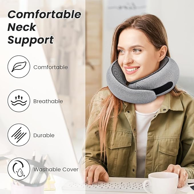 Almohada de viaje Memory Foam con soporte 360° miniatura 4
