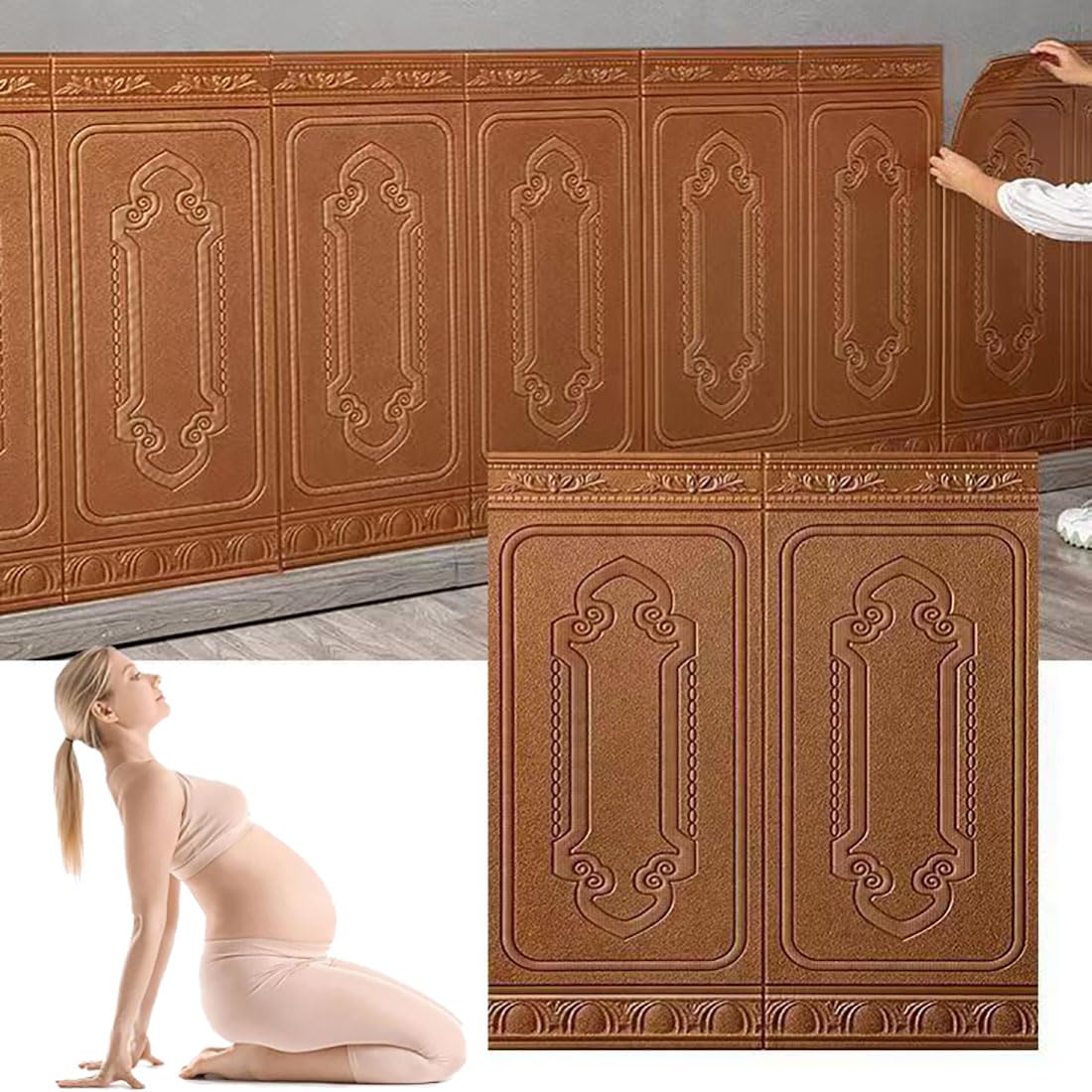 Panneaux muraux en mousse 3D pour masquer les défauts des murs de salon