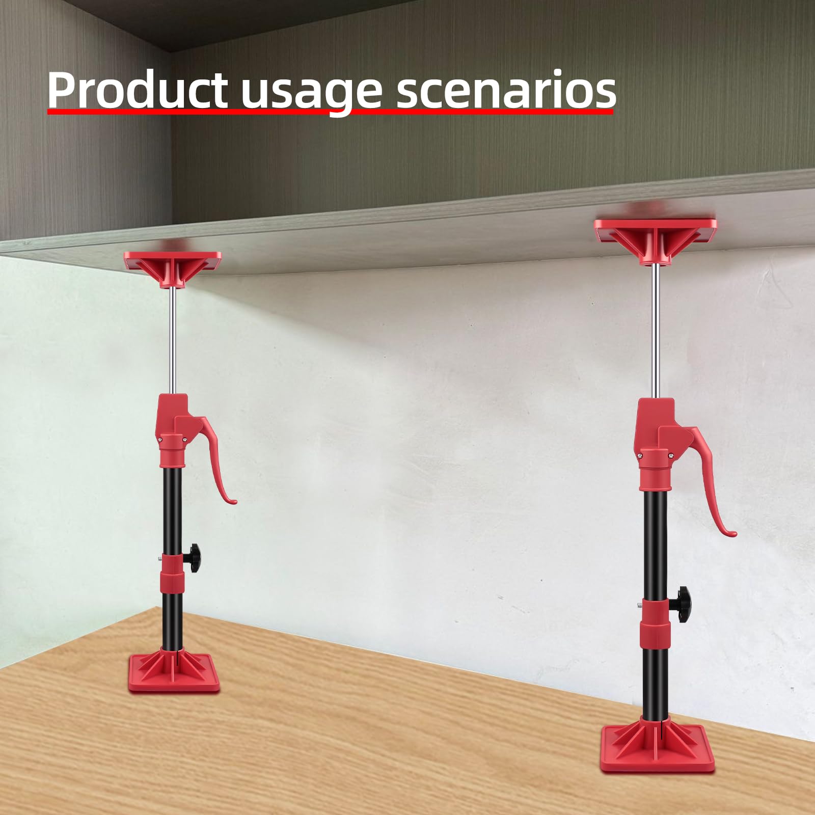 Cabinet Jack Support Pole - 2 Pack, Adjustable Lifting -6