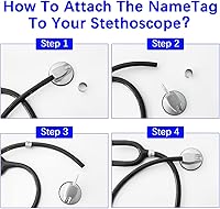 Vista 7 de Stethoscope ID Tag - Personalized Name Tag- Handmade Nursing ID Charm-Graduation Gift for Nurse (RN with Name &Text)