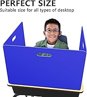 Vista 5 de Privacy Shields - Paquete de 12 divisores de escritorio de plástico duraderos y fáciles de transportar, separadores de aula fáciles de desinfectar