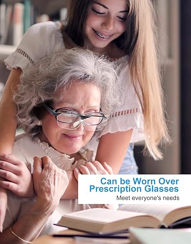 Miniatura 6 de OKH Lupas, aumento del 160%, lente abatible hacia abajo, lentes de lupa manos libres para trabajo cercano, lectura, costura, manualidades,