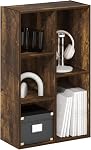 Furinno PASIR Book Shelf, 3-Tier Bookshelf, Bookcase with Open Shelves, 9 x 12 x 32, for Living Room, Bedroom, Home Office, Blackwood