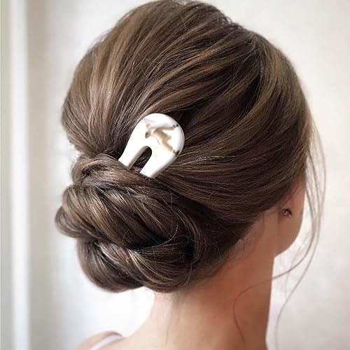 Miniatura 7 de OIIKI Horquillas para el cabello, 2 horquillas para cabello grueso y largo, 2 piezas, horquillas en forma de U para moños, horquillas francesas