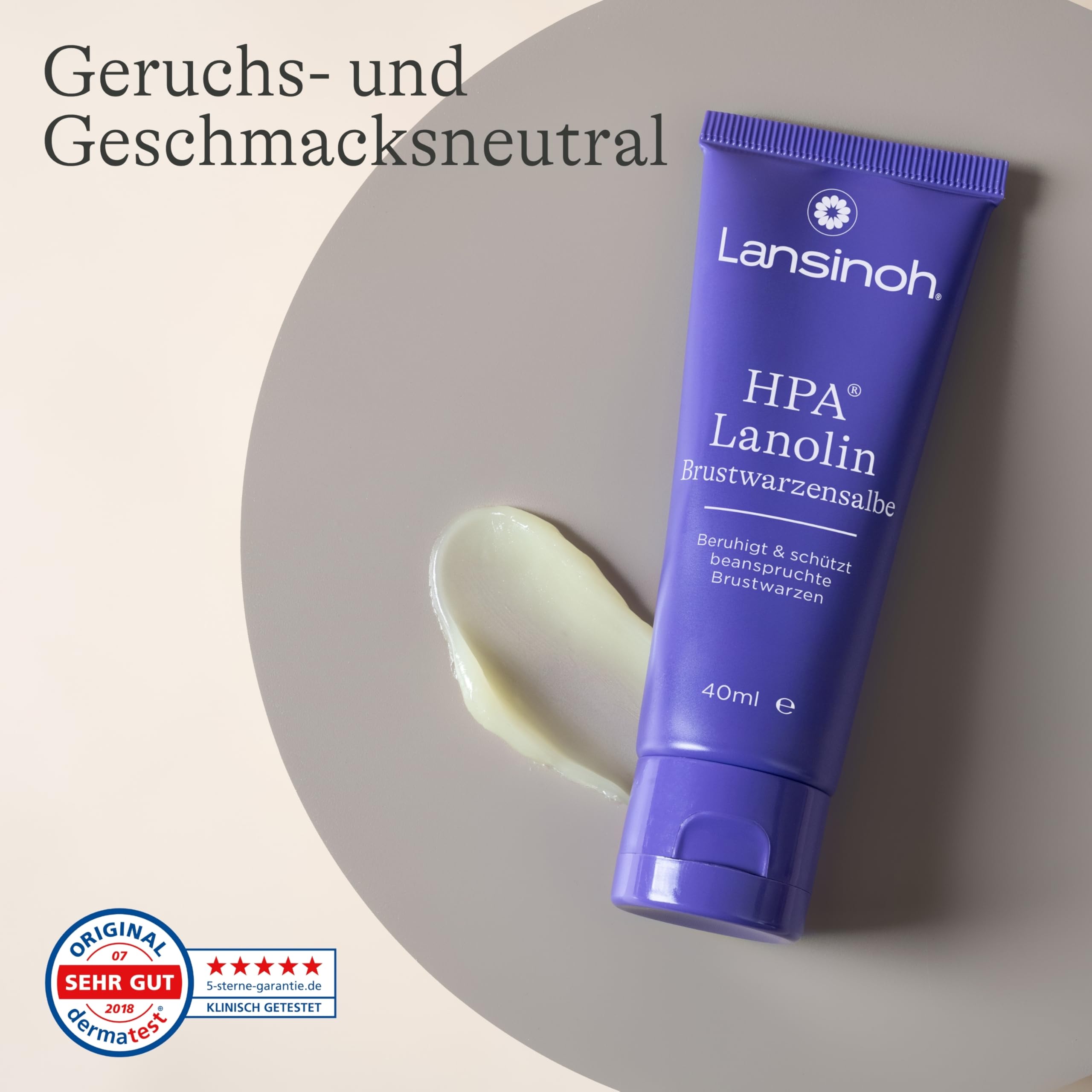 Lansinoh HPA Lanolin Brustwarzensalbe, 2 x 40 ml - beruhigt & schützt beanspruchte Brustwarzen - 100 % natürlich & klinisch getestet