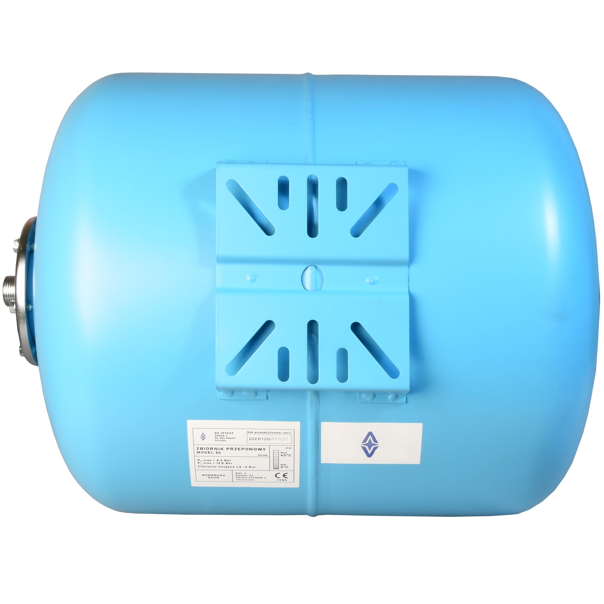 Ausdehnungsgefäß 80L Membrankessel Drucktank Wasser Druckbehälter für Hauswasserwerke und Druckerhöhungsanlagen mit EPDM Membran 80 Liter