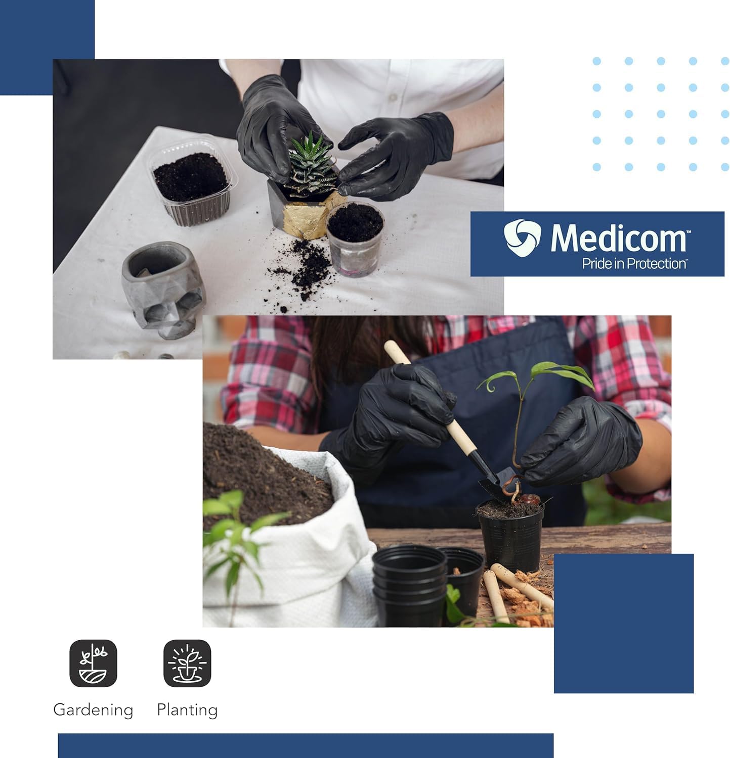 Medicom Gloves Gloves Unisex Adult (Pack of 1)