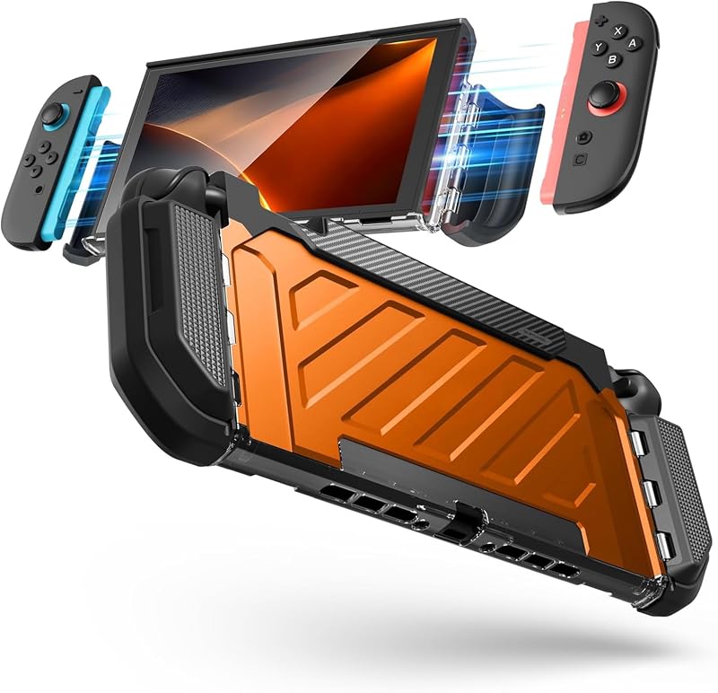 SUPCASE Unicorn Beetle Pro Funda para Nintendo Switch 2 2025, [Protección de grado militar] [Joy Con Remove Friendly] Accesorios de cubierta integrada acoplable compatibles con Switch 2, Coral