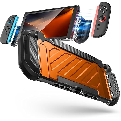 SUPCASE Unicorn Beetle Pro Case for Nintendo Switch 2 2025, [Military-Grade Protection] [Joy Con Remove Friendly] Dockable Integrated Cover Accessories Compatible with Switch 2, Coral